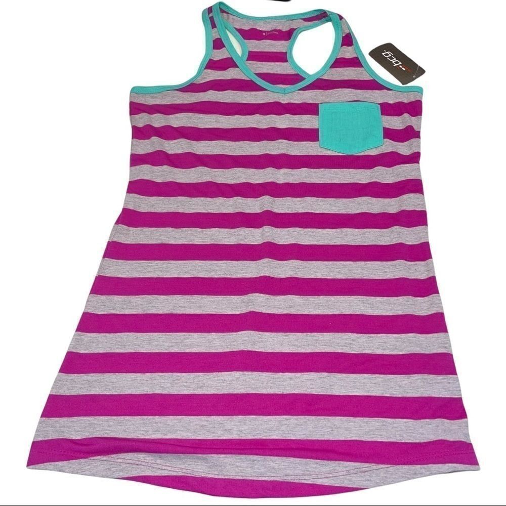 4/$25 - BCG Striped Racerback Tank Top